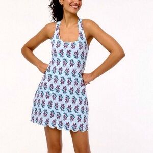 J. Crew Active Floral Scalloped Trim Dress